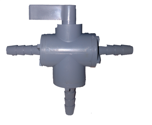 SMC 3 way poly ball valve