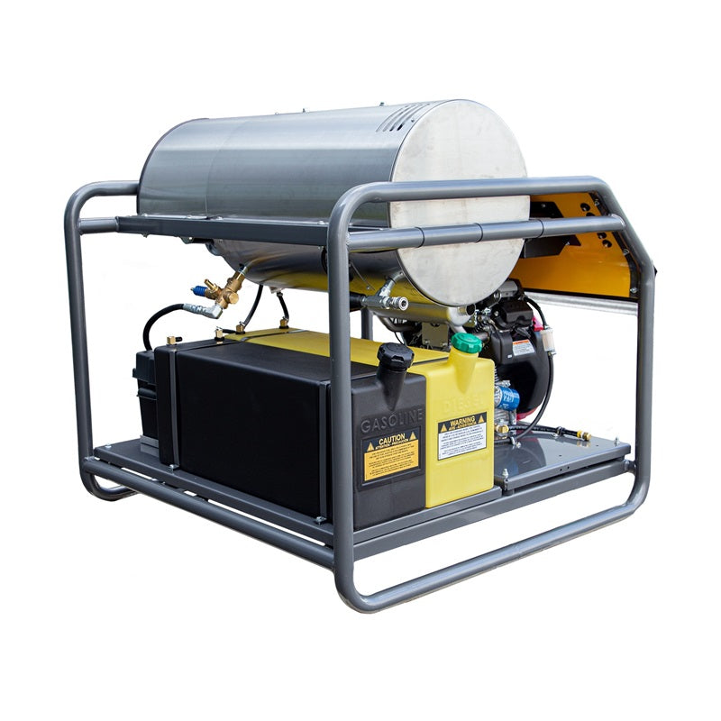 BE Industrial Series 3,000PSI 8GPM Honda GX690 Gas Skid Hot Water Pressure Washer