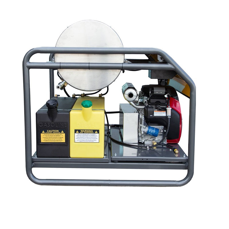 BE Industrial Series 3,000PSI 8GPM Honda GX690 Gas Skid Hot Water Pressure Washer