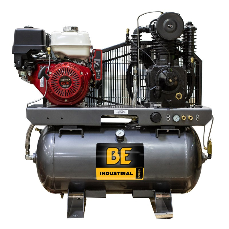 BE 23CFM @ 175PSI Industrial 30 Gallon Gas Compressor