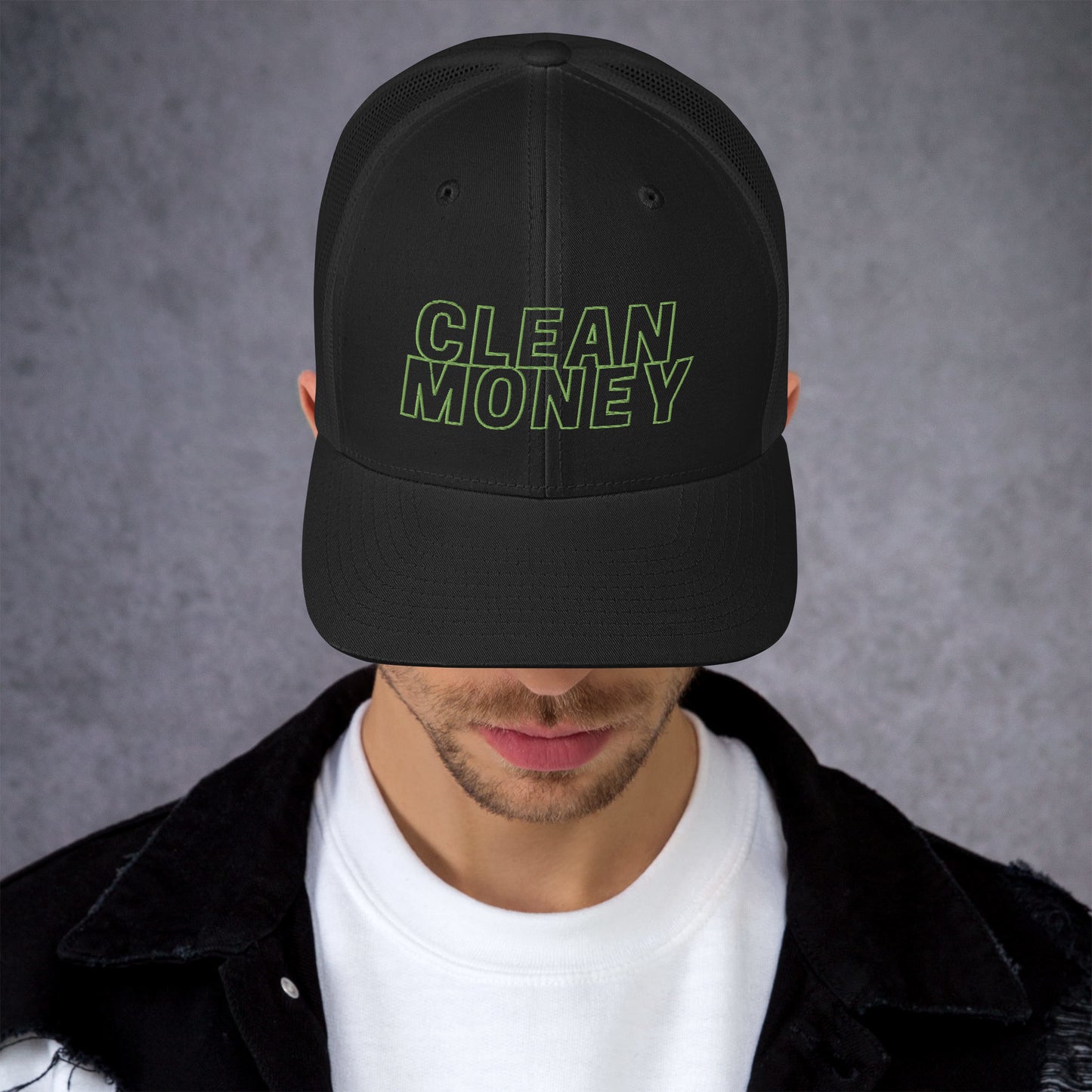 Clean money trucker mesh back cap