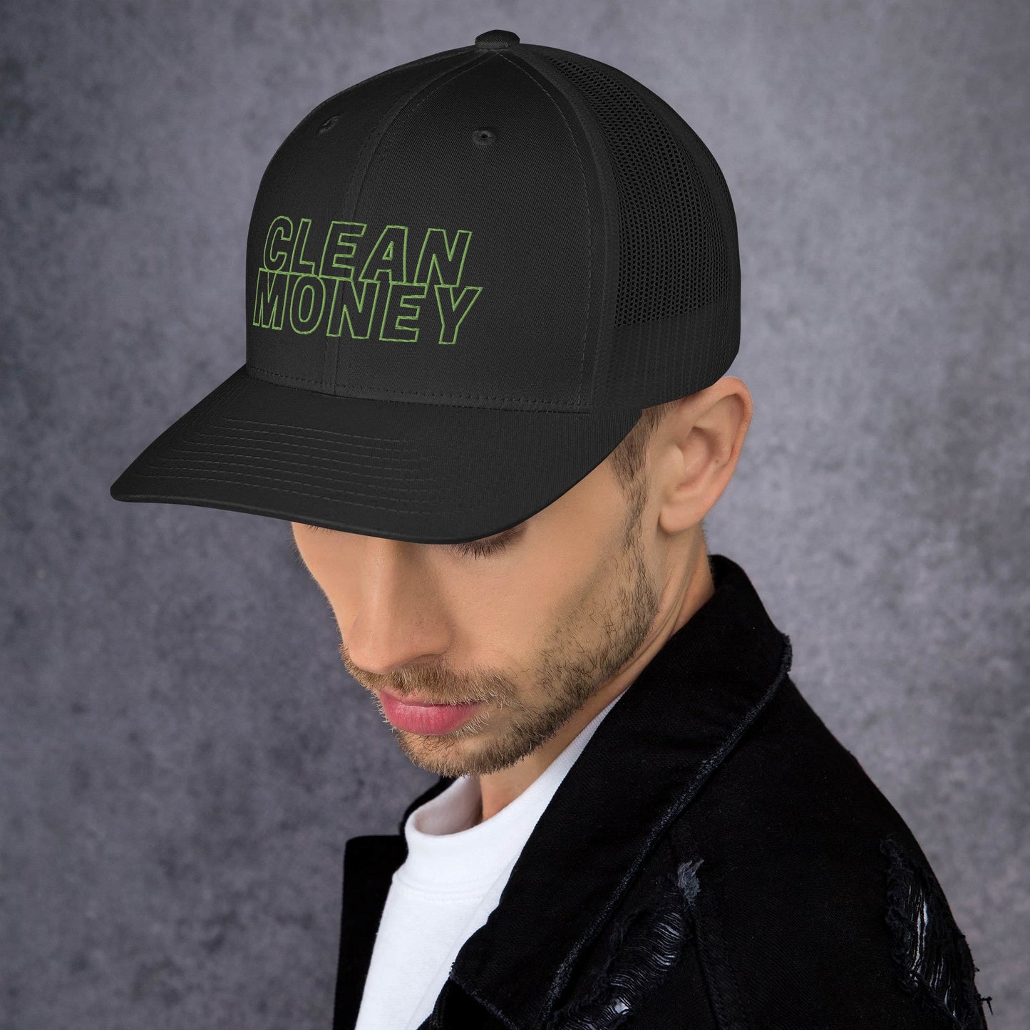 Clean money trucker mesh back cap