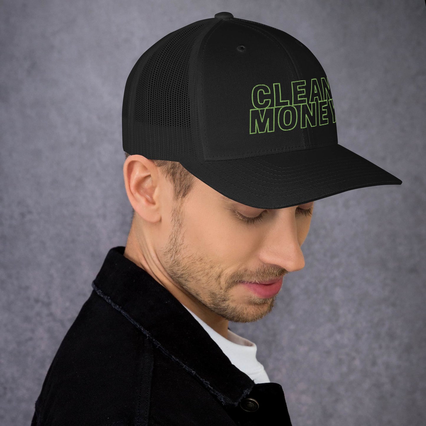 Clean money trucker mesh back cap