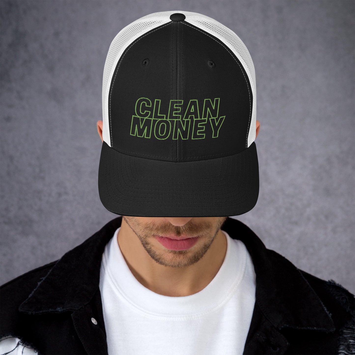 Clean money trucker mesh back cap