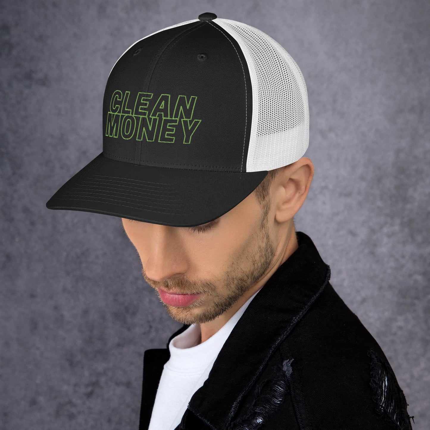 Clean money trucker mesh back cap