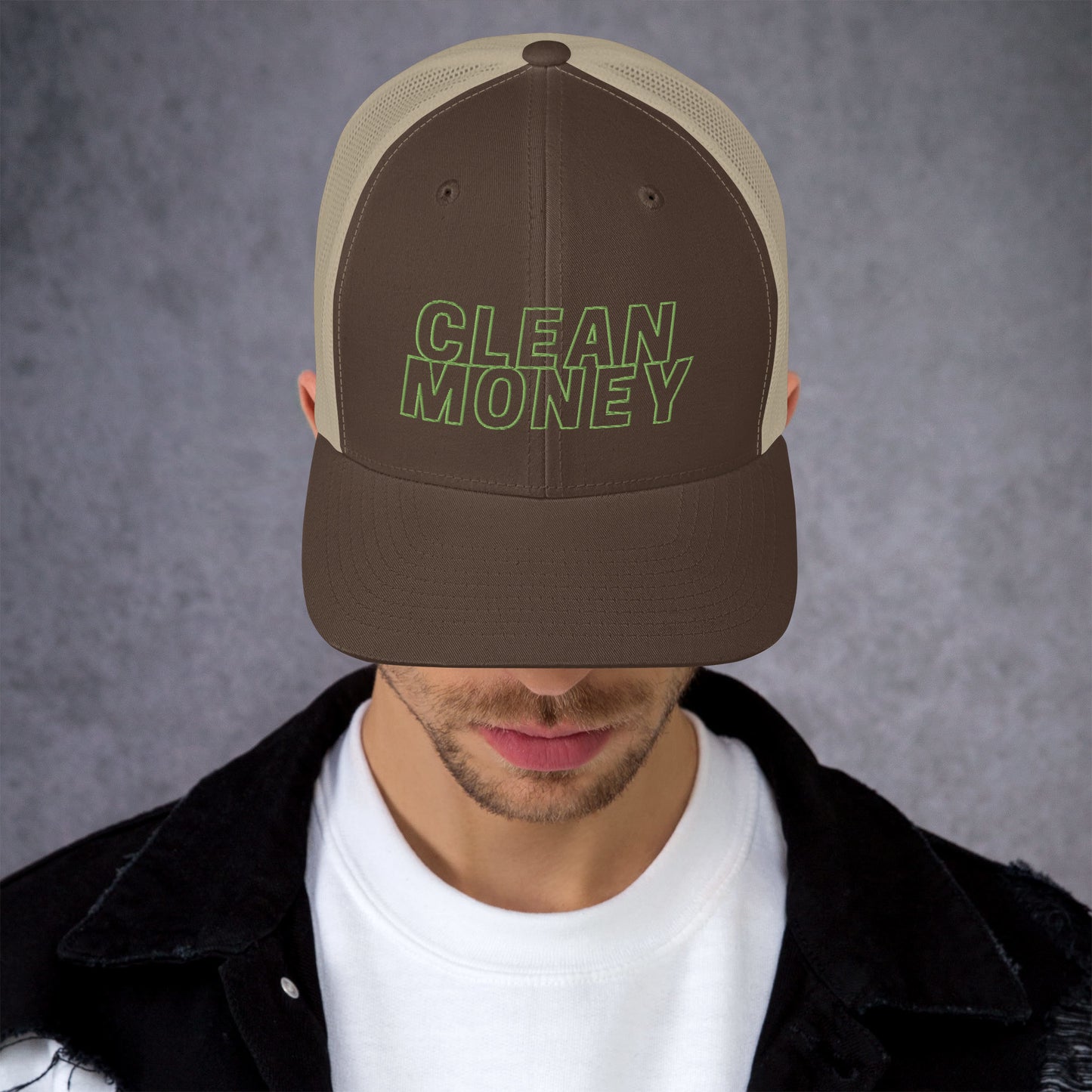 Clean money trucker mesh back cap