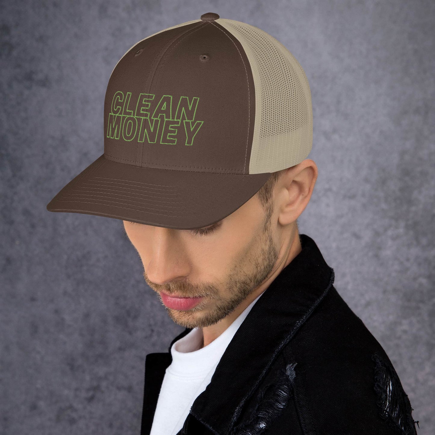 Clean money trucker mesh back cap