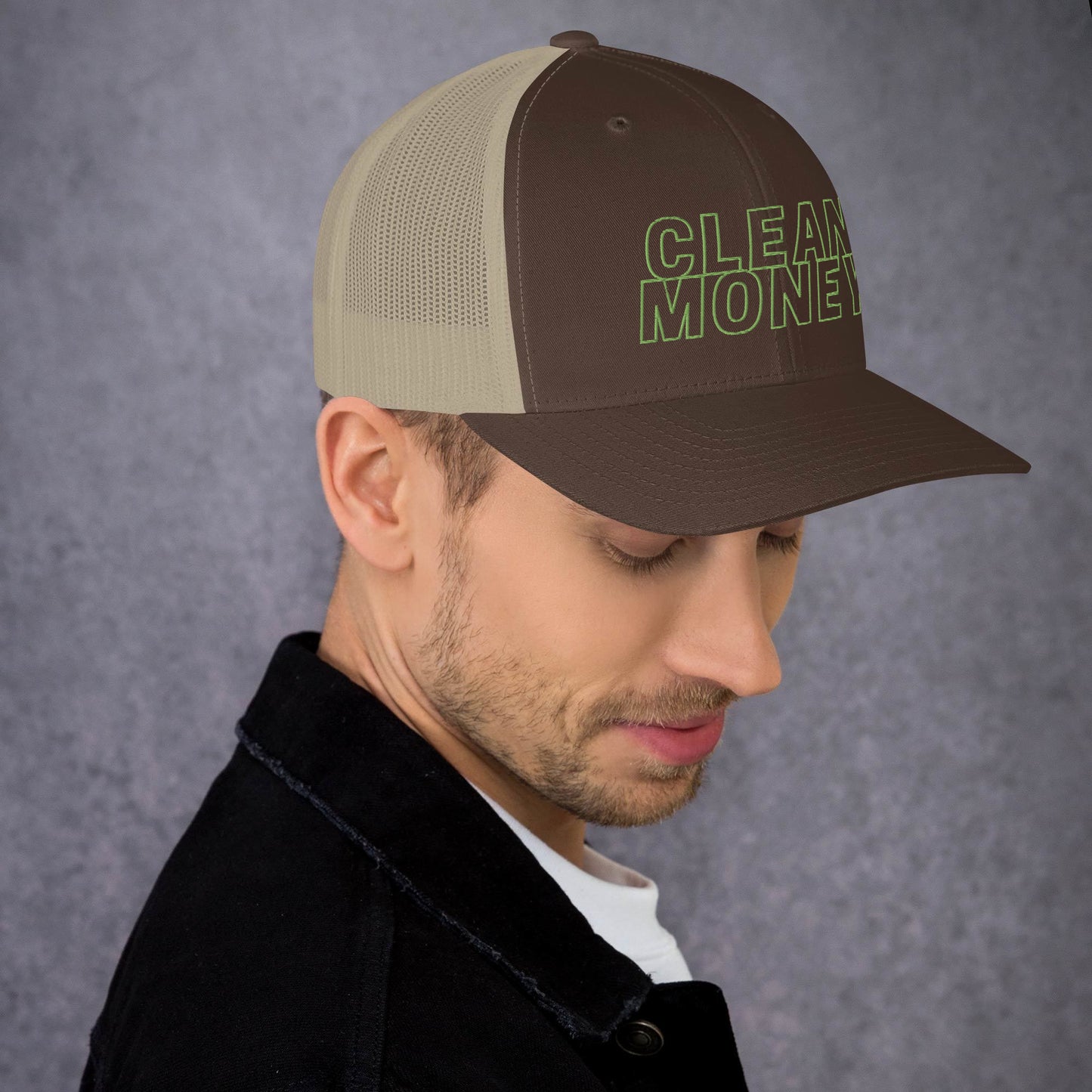 Clean money trucker mesh back cap