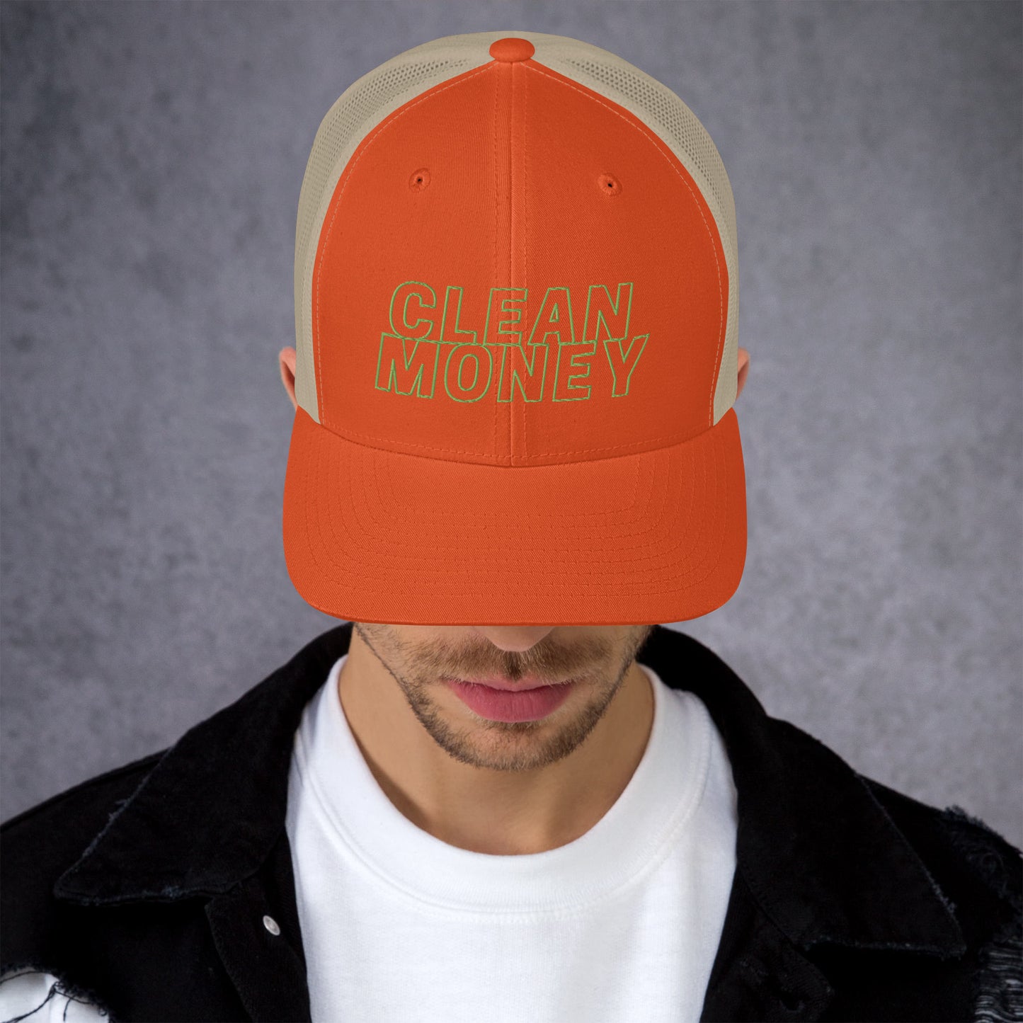 Clean money trucker mesh back cap