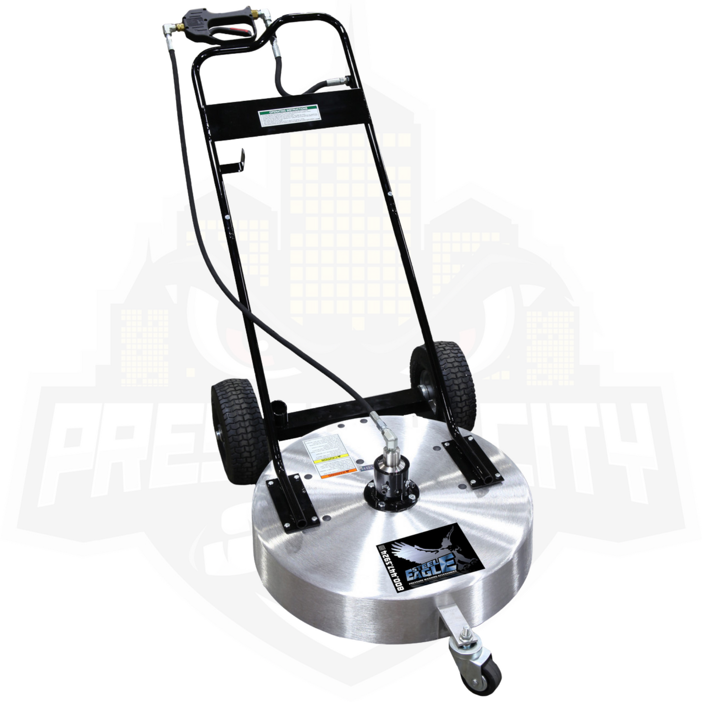 Steel Eagle Surface Cleaner 24" | Deublin Swivel | In-Line Trigger Gun Handle