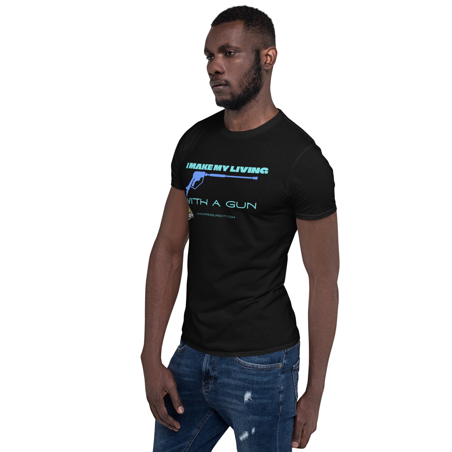 I make my living with a gun novelty tee