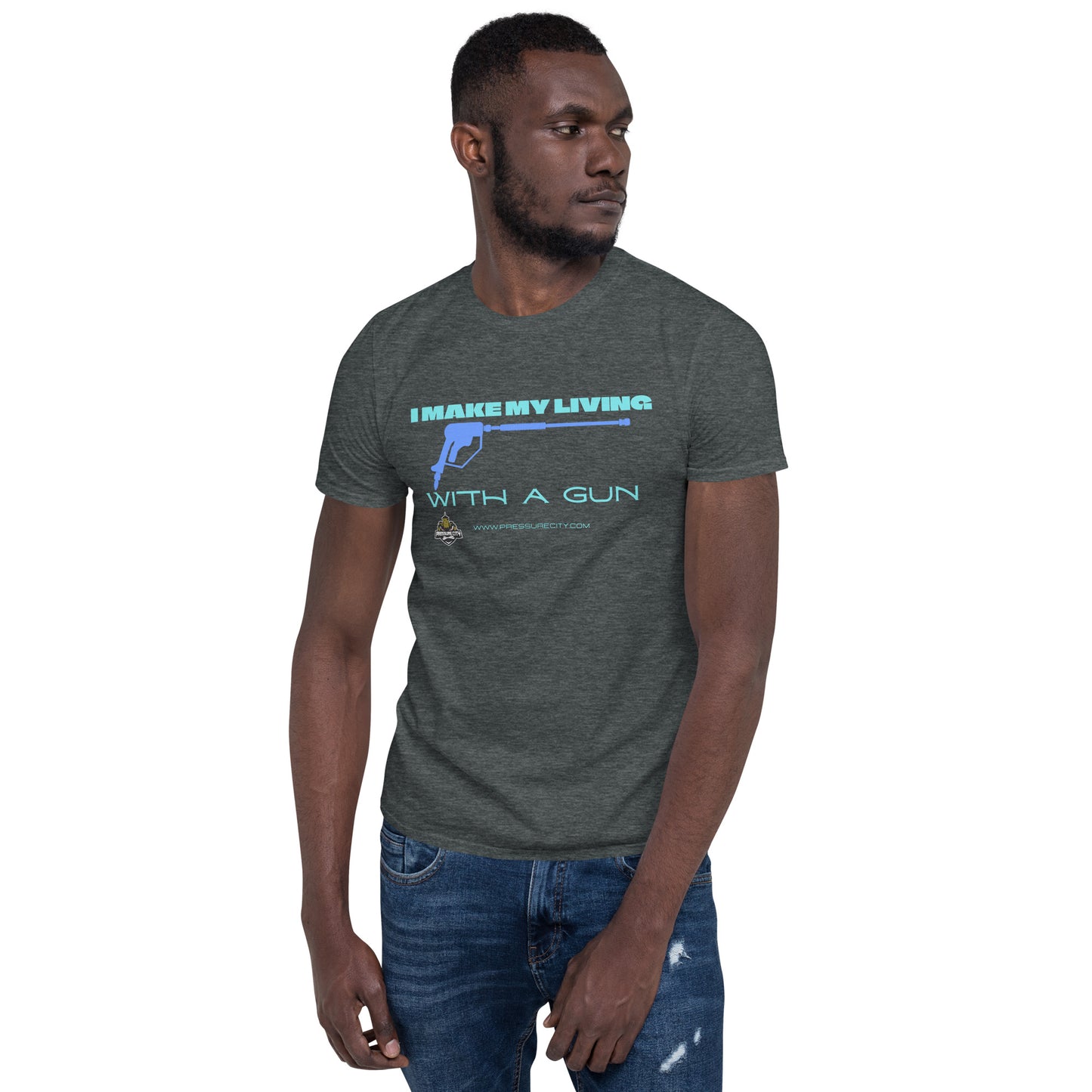I make my living with a gun novelty tee