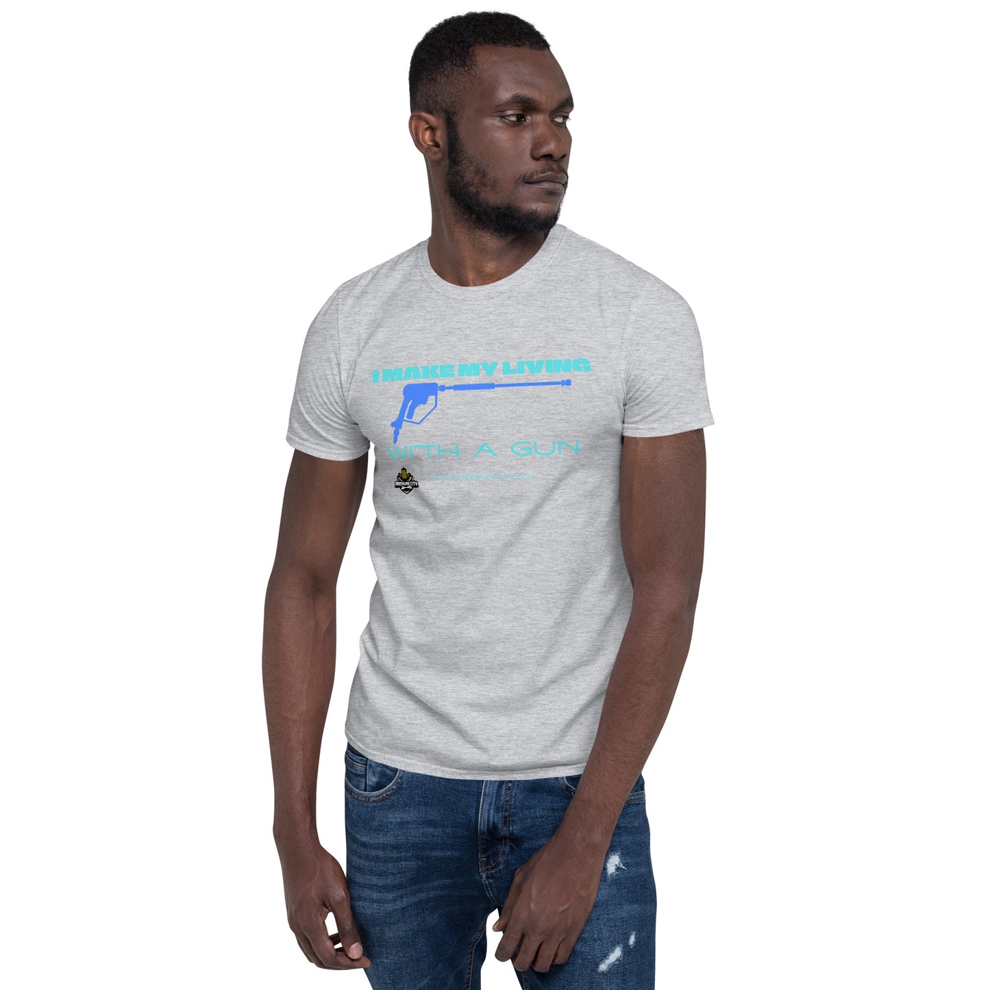 I make my living with a gun novelty tee