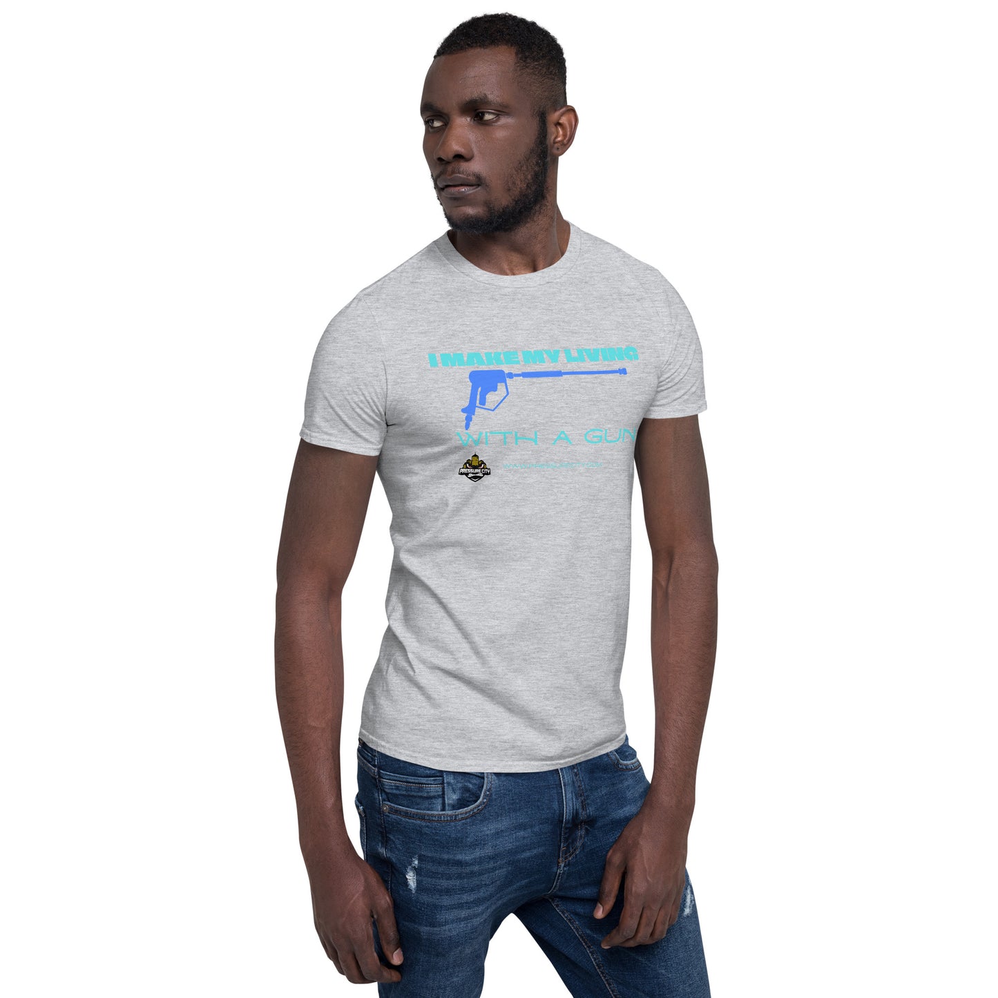 I make my living with a gun novelty tee