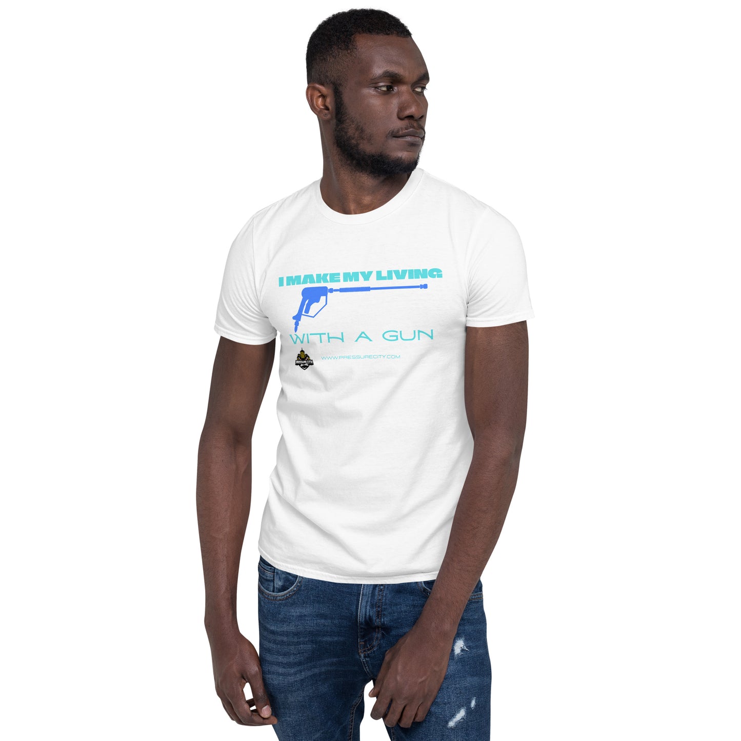 I make my living with a gun novelty tee