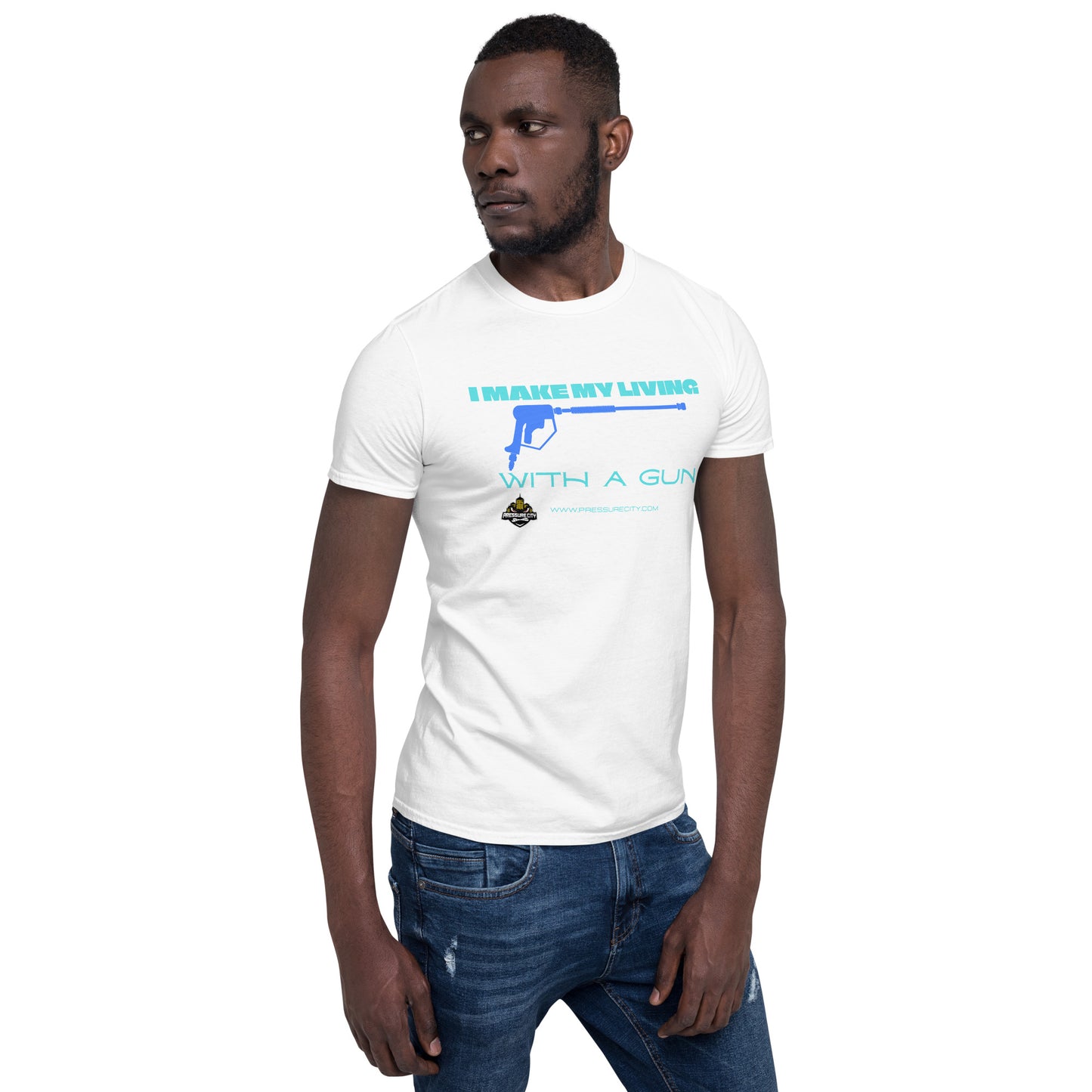 I make my living with a gun novelty tee