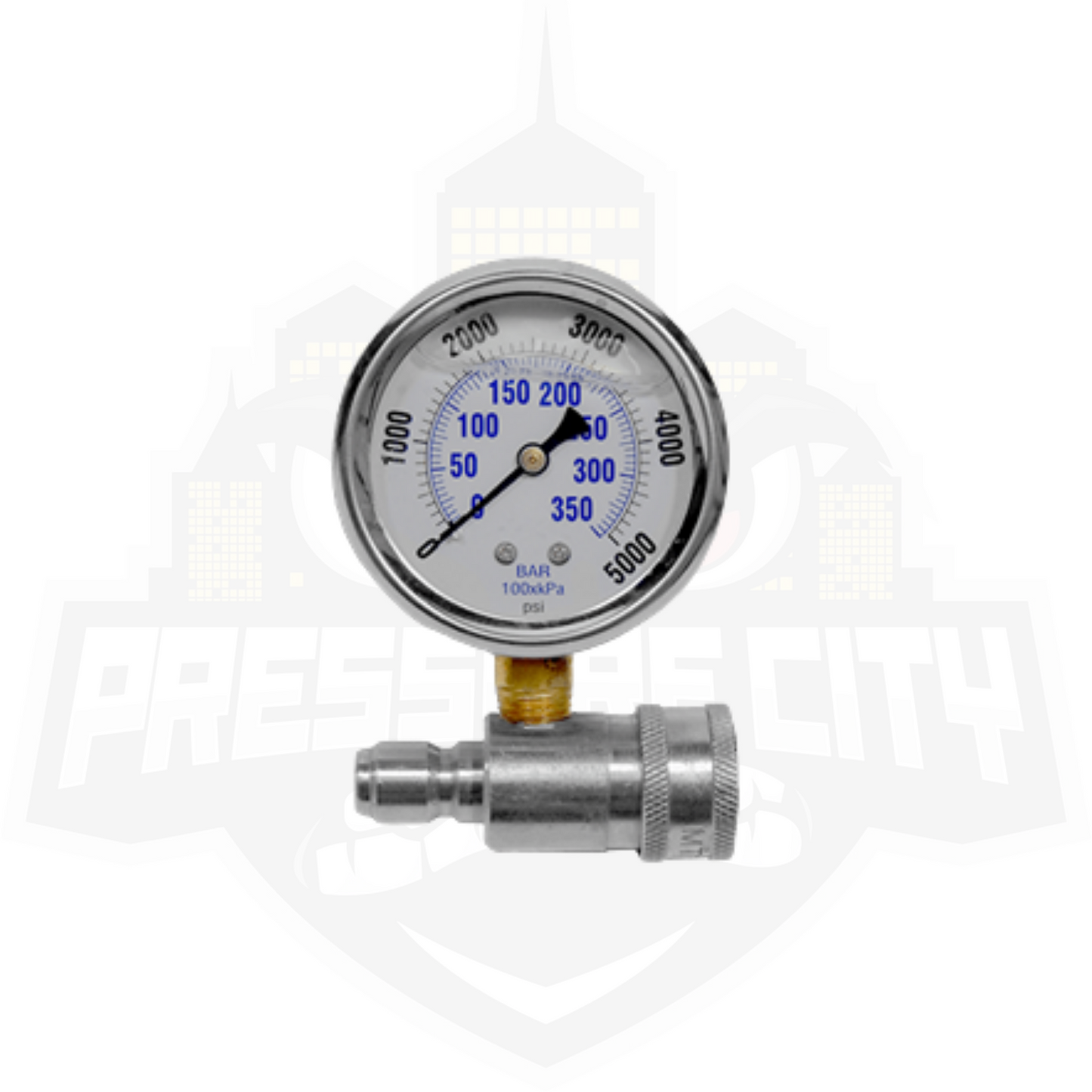 5000 PSI pressure gauge with QC