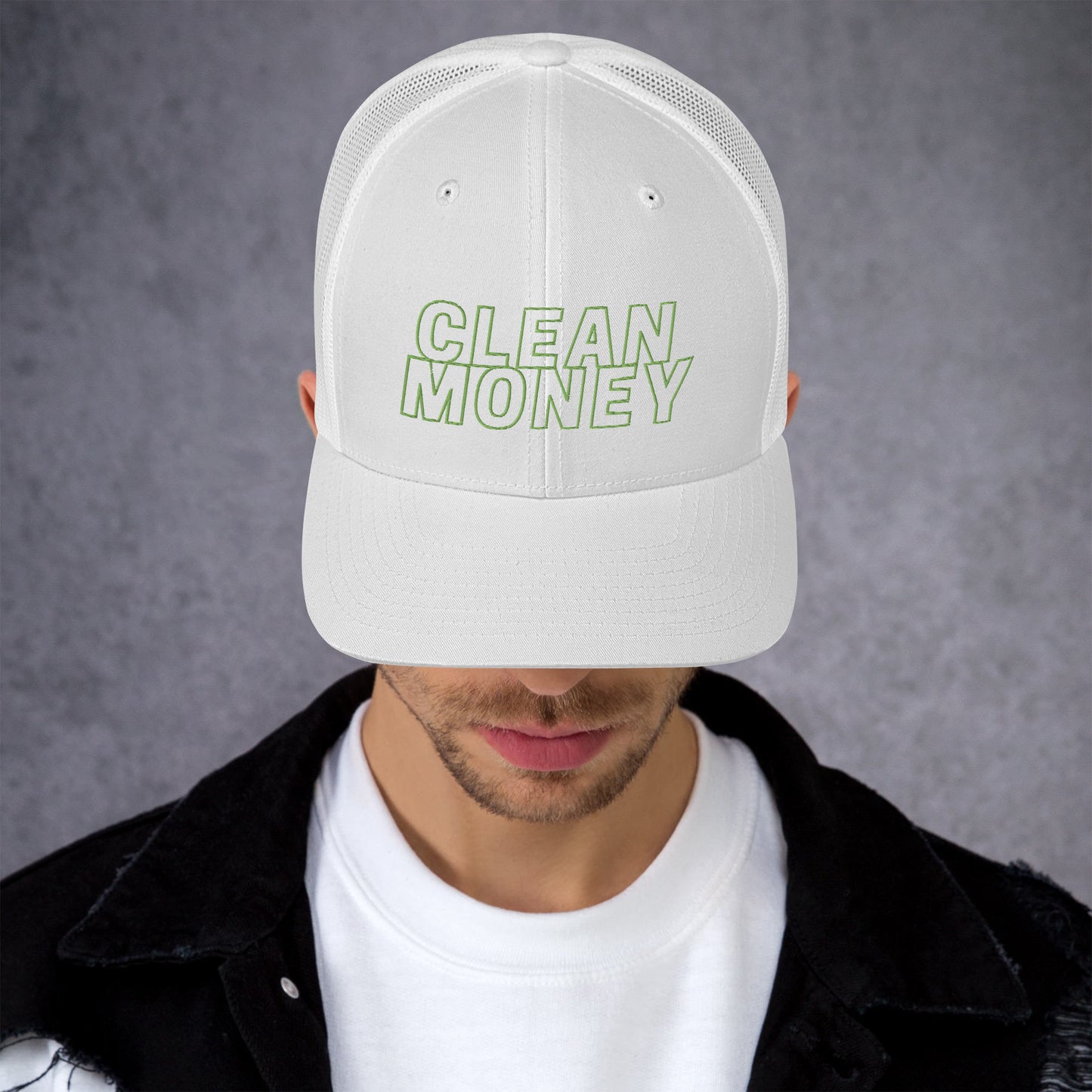 Clean money trucker mesh back cap